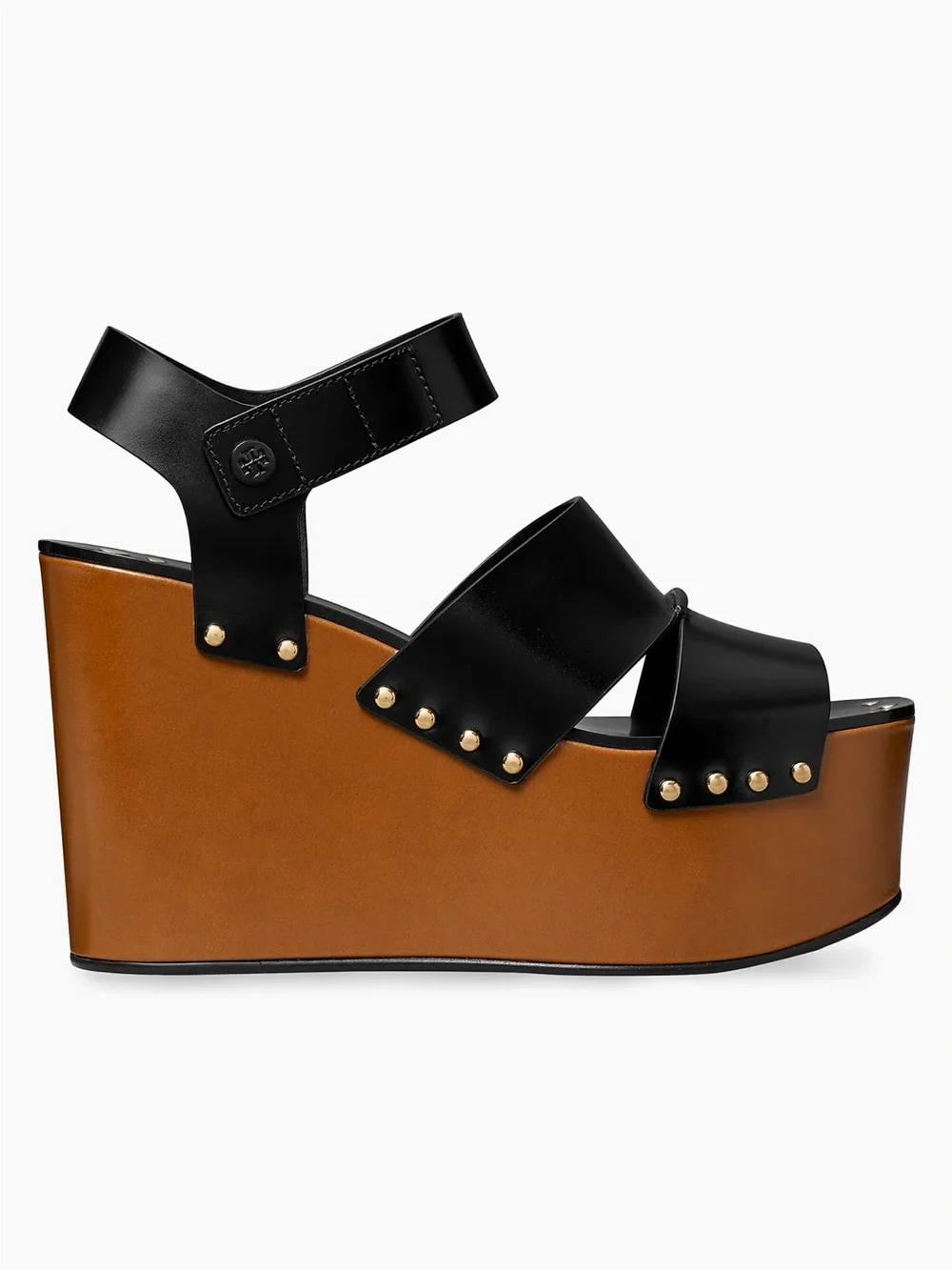 Tory Burch  Studded Leather Platform Wedge Sandals